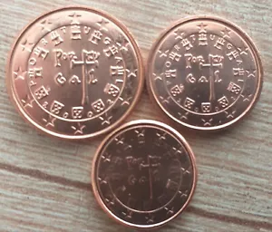Portogallo 1, 2, 5 centesimi di euro 2002 - UNC - Foto 1 di 2