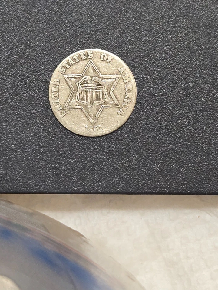 1860 Three Cent Silver Contemporary Forgery J64 - Image 1 of 2