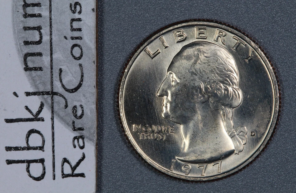 1977 D Washington Quarter Clad 25¢ - BU - Choice to Gem Uncirculated - Image 1 of 3
