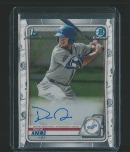 2020 Bowman Chrome Prospects Drew Avans Dodgers RC Rookie Auto Rare Short Print