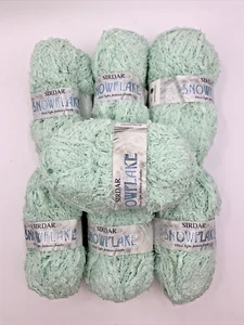 7 SIDAR SNOWFLAKE Chenille CHUNKIE MAGIC 100% Polyester 50 gram 137y Light Green - Picture 1 of 10
