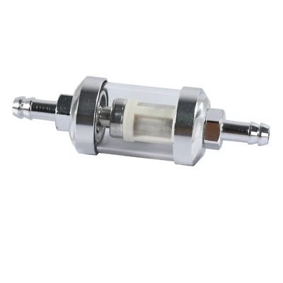 Universal Washable Reusable Fuel Petrol Inline Filter 8mm 5/16 " Adapters - Image 1 of 3