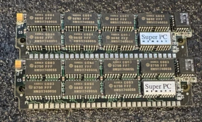 Lote de 2 - 32MB 8Mx32 72-Pin 4.75V 70ns FPM No Paridad RAM MEMORIA 64MB *PROBADA* Foto 1 de 3