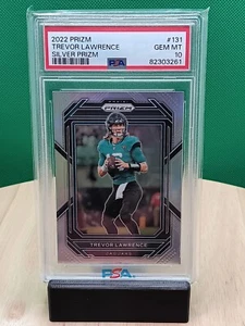 Panini Prizm #131 2022 Trevor Lawrence Silver Prizm PSA 10 Jacksonville Jaguars - Imagen 1 de 2
