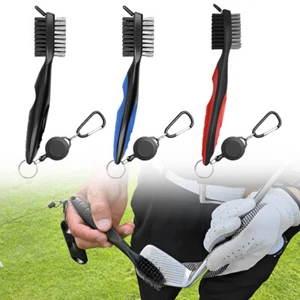 Golf Club Cleaning Groove Brush Cleaner Tools Hook to Bag for Iron Wood Club - Picture 1 of 11