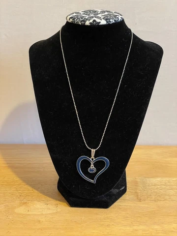 Penn State Nittany Lions Womens Sterling Silver Heart Necklace Cover