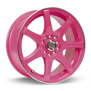 15 Inch Pink Alloy Wheel Rim for Kia Rio5, RTX 81117 15x6.5 4x100 4Lug - Picture 1 of 2