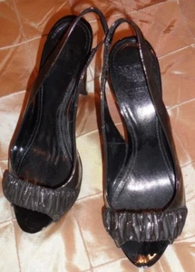 BURBERRY FAB shoes, open toe and back, elegant unique style , dust bag - Picture 1 of 9