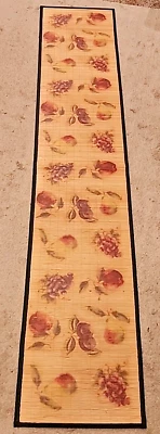 BAMBOO TABLE RUNNER Slats Not Sticks Mixed Fruit Pattern 6' X13” - Image 1 of 4