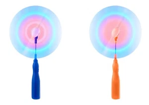 1 Molinos de viento giratorios LED intermitentes azules 1 naranja juguete varita brillante brillante - Imagen 1 de 17