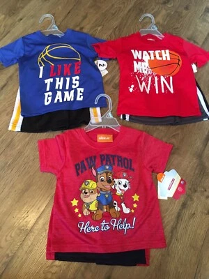 NUEVO CON ETIQUETAS Talla 12 Meses Niños Pequeños Ropa ~ Camisas de Verano Pantalones Cortos ~ 3 Trajes ~ Deportes y Foto 1 de 2