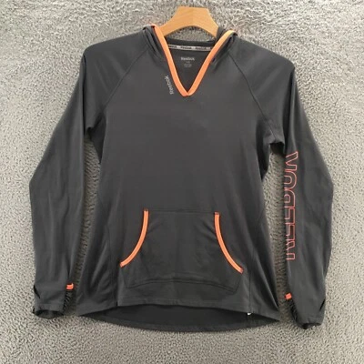 Sudadera con Capucha Reebok Mujer Grande Gris Forrada de Vellón Manga Larga Bolsillo Frontal Foto 1 de 4