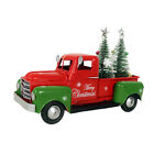 Christmas Vintage Trucks Metal Old Car Model Red Pickup Truck Kids Gift Toys
