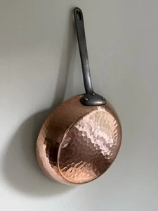 Stunning Vintage Cordon Bleu BIA France Hammered Copper Fry Pan Skillet - Picture 1 of 12