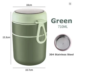 710 ml Lebensmittel Thermoglas Thermo Suppentasse Thermosbehälter Edelstahl Mittagessen - Bild 1 von 1