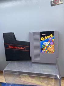 1989 Q-bert NES Authentic Game - Cart Only W/ Sleeve - Tested!