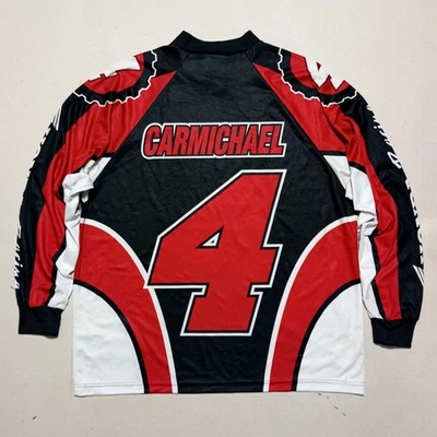 Vintage Honda Carmichael No.4 Motocross Supercross Jersey Size XL - Изображение 1 из 4