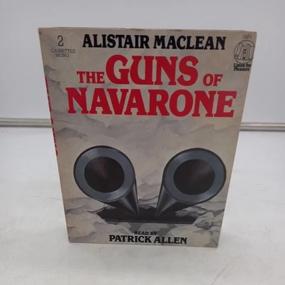 Alistair Maclean THE GUNS of NAVARONE 2x Cassette Tape Audiobook Patrick Allen - Image 1 of 4