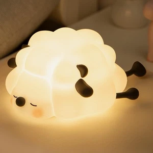Baby Sheep Rechargeable LED Night Light Dimmable Nursery Silicone Squishy Lamp - Picture 1 of 1
