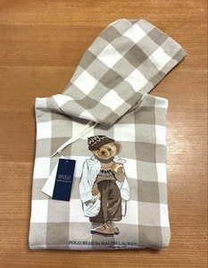 Polo Ralph Lauren Damen Polo Bear Hoodie Pullover weiß beige kariert Damen - Bild 1 von 9