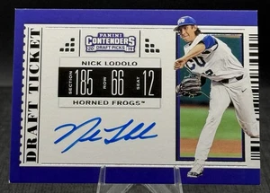 2019 Panini Contenders Draft Picks Ticket Autograph #13 Nick Lodolo Auto Reds - Picture 1 of 2