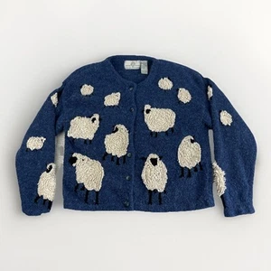 Vintage Unique Sheep Sweater Blue Design Options Philip and Jane Gordon Medium - Picture 1 of 22