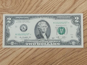 2009 $2 "STAR NOTE" DALLAS DISTRICT UNC/GEM K00205257* 512K RUN 2 OF 3 CONS SER - Picture 1 of 5