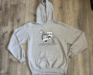 Champion Hoodie Wolf Pack Gray Sweatshirt Drama Mask Logo Unisex - Medium - Foto 1 di 15