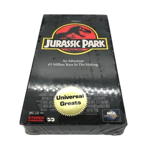 NEW 1993 Jurassic Park Sealed VHS Tape With Universal Greats Sticker Rare - Picture 1 of 3