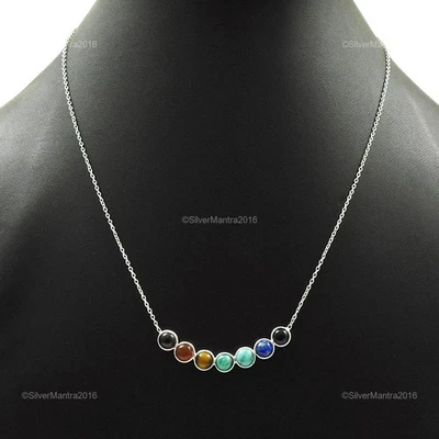 Malachite Natale Regalo Chakra Wife (Moglie) Unico Collana Massiccio 925 Argento - Immagine 1 di 4