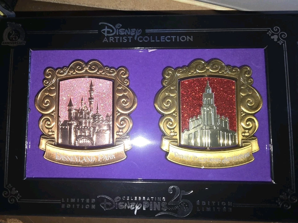 2025 DISNEY ARTIST COLLECTION 2 SPINNER PIN BOX SET DISNEYLAND DCA  Foto 1 de 1