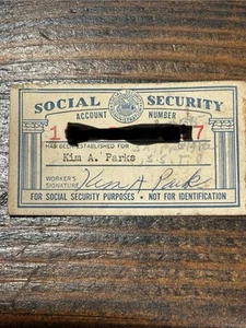 Vintage Social Security Card - Bild 1 von 4