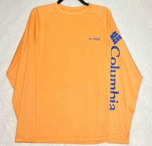 Columbia PFG Men’s LS Thermal Fishing Tee Adult Small (Oversized Fit) - Orange - Picture 1 of 5