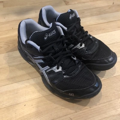 Asics Gel Rocket Non Marking Sole Shoes US 8.5 Black - Image 1 of 4