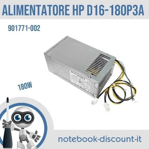 Alimentatore HP D16-180P3A Psu per PC Desktop Hp 280 G3 G4  901771-002  180w - Immagine 1 di 1