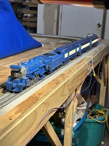 Nice MTH Rail King CNJ Blue Comet O Gauge Sound/Smoke 3 Pass. Cars  (No Box) - Picture 1 of 24