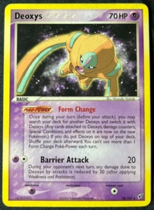 GCC Pokémon 2005 Deoxys 18/107 EX Deoxys raro non olografico molto leggero LP+ - Foto 1 di 22