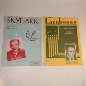 Hoagie Carmichael Piano Sheet Music Skylark And Lazy Bones Lot (2) - Picture 1 of 13