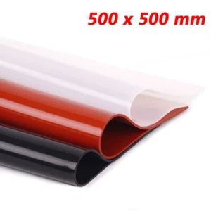 0.1mm-3mm Thick Silicone Rubber Sheets Film Seal Pads 500x500mm Clear Black Red - Picture 1 of 6