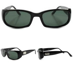 True Vintage Indie Hip Dead-Stock Gray Lens Black Frame Rectangle Sunglasses - Picture 1 of 4