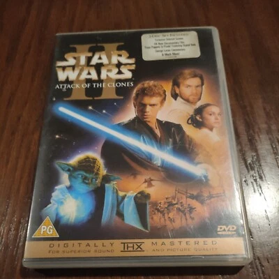 Star Wars Attack of the Clones DVD 2002 Episode II 2 Sci-Fi Film Movie 2-Discs - Image 1 of 4
