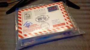 SELLOS "100x UNO VIENA CORREO GLOBO", 100 sobres volados auténticamente :-) - Imagen 1 de 1