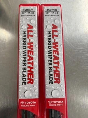 2012-2017 TOYOTA CAMRY FRONT WIPER BLADES GENUINE TOYOTA REPLACEMENT BLADES NEW Foto 1 de 4