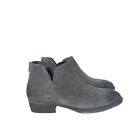 Vaneli Womens Booties Size 7.5 Gray Suede Ankle Boots Back Zip