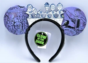 Special Disney Halloween Haunted Mansion Graveyard Headband Ears Glow in Dark - Picture 1 of 6