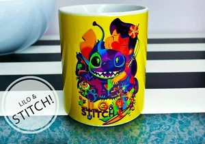 Niedlicher Disney Lilo und Stich Cartoon Ohana großer Kaffee Tee Becher handgefertigt - Bild 1 von 4