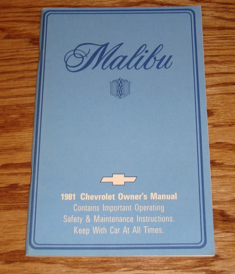 Chevrolet Malibu 1981 original manual del operador 81 Chevy Foto 1 de 1