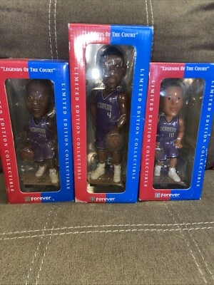 Lot Of 3 Sacramento Kings Bobbleheads Bibby, Webber, Jackson, FOCO Forever RARE - Image 1 of 4