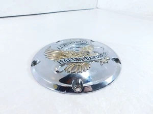 Harley Davidson Twin Cam Dyna Chrome Live to Ride Eagle Derby Clutch Cover - Picture 1 of 9