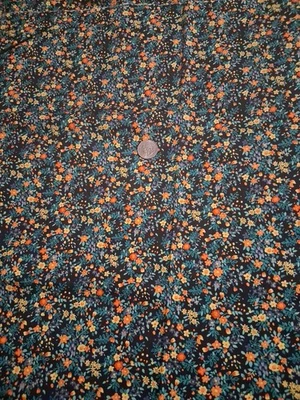 Multicolored Floral Cotton Fabric  44" X 30" - Image 1 of 4
